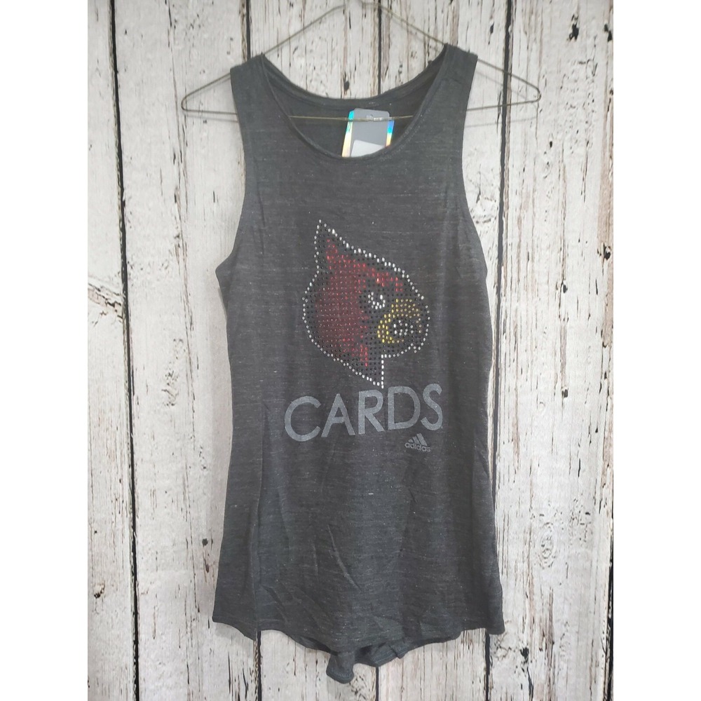 Adidas Women's Small Louisville Cardinals Rhinestone Racerback Tank Top Shirt
